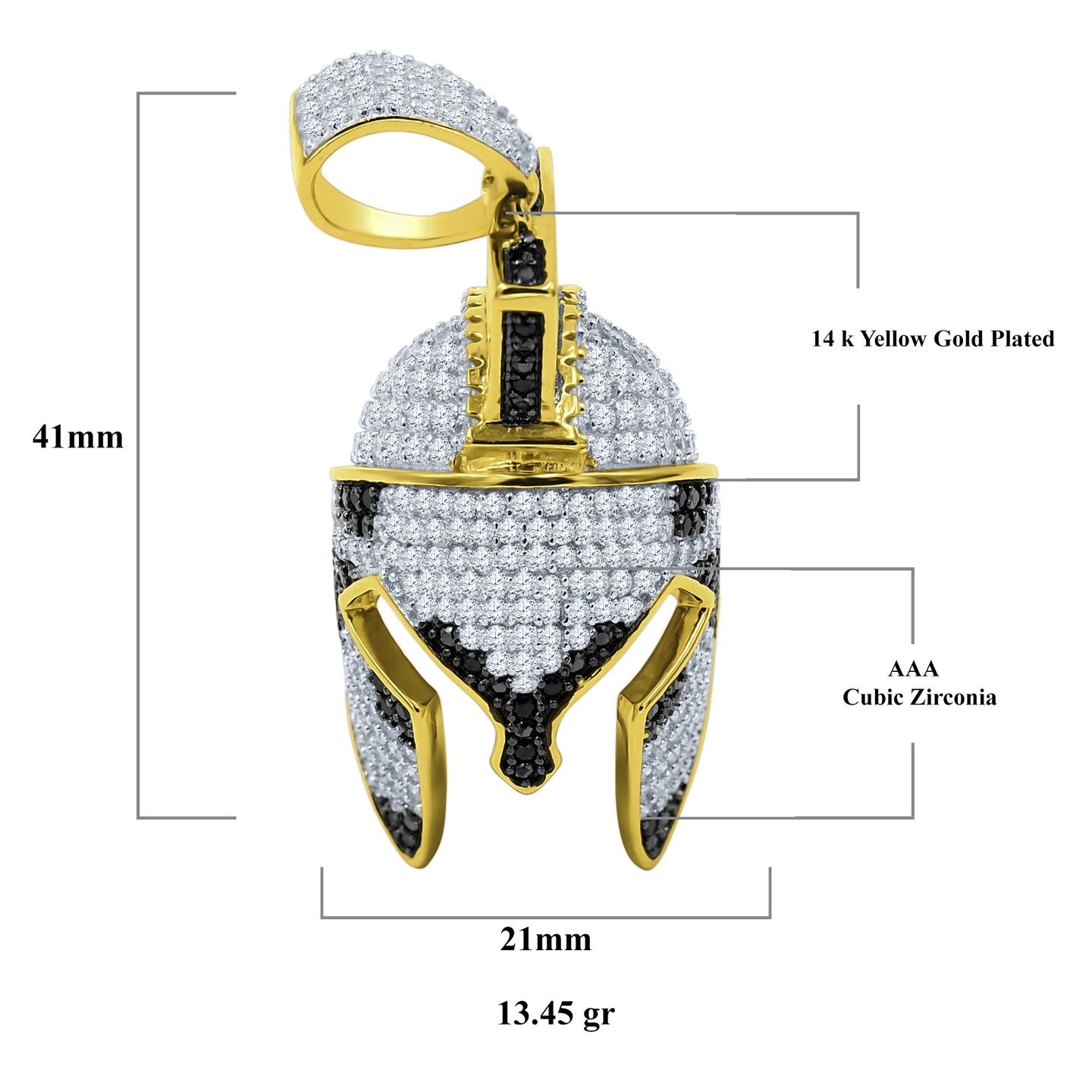 Headgear 925 Pendant with CZ Stone  | 9210228