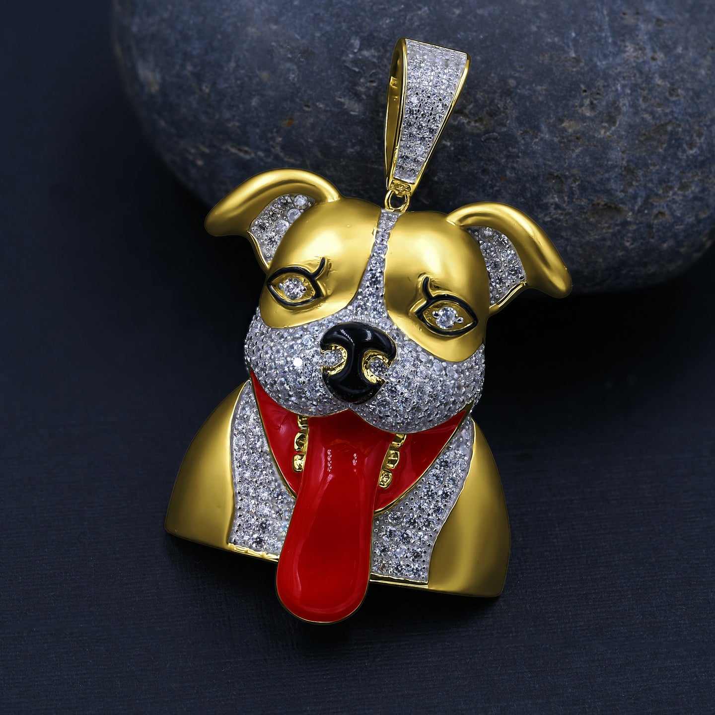 SnapchatDog 925 Pendant with CZ Stone  | 9211362