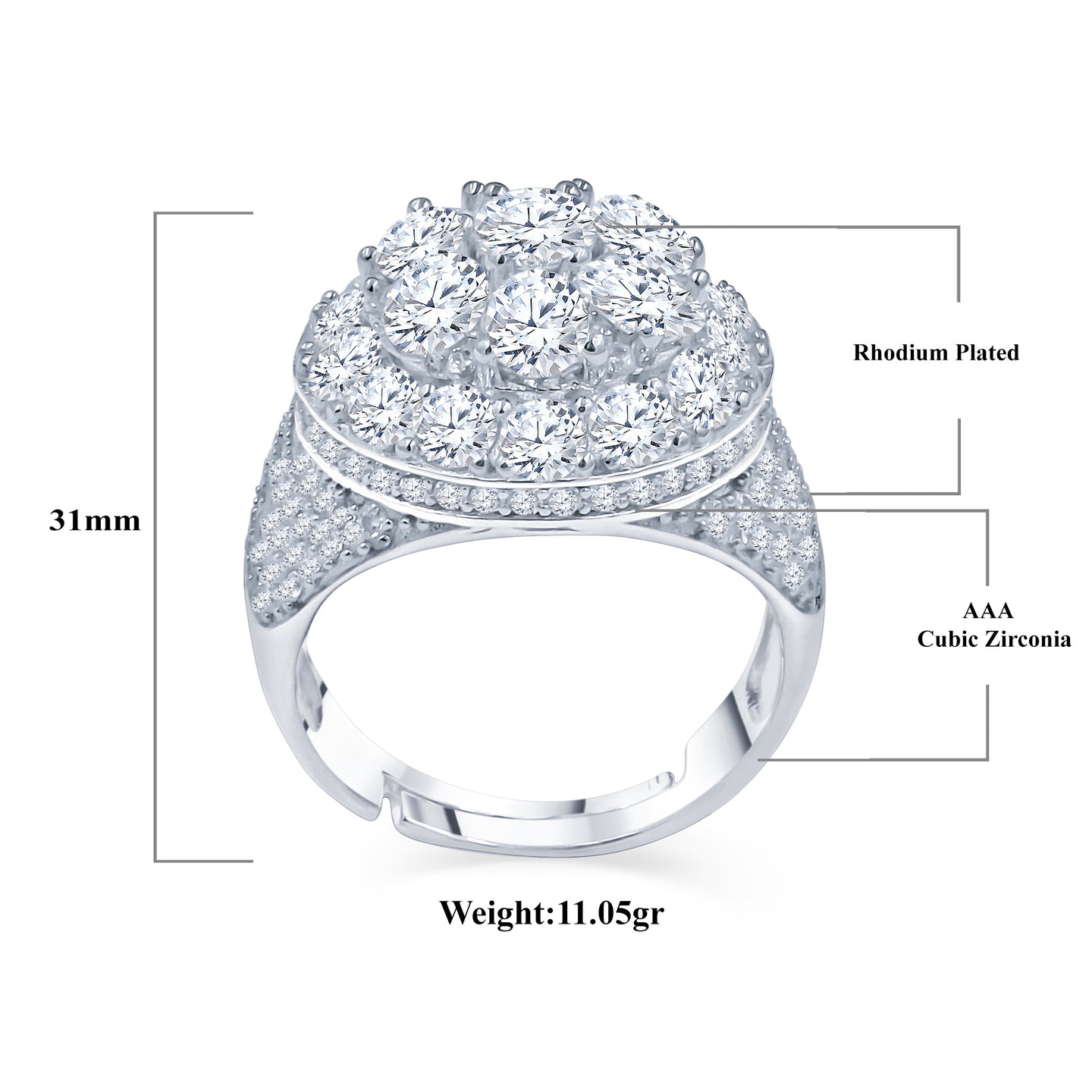ANGELIC 925 SILVER RING  |9218041