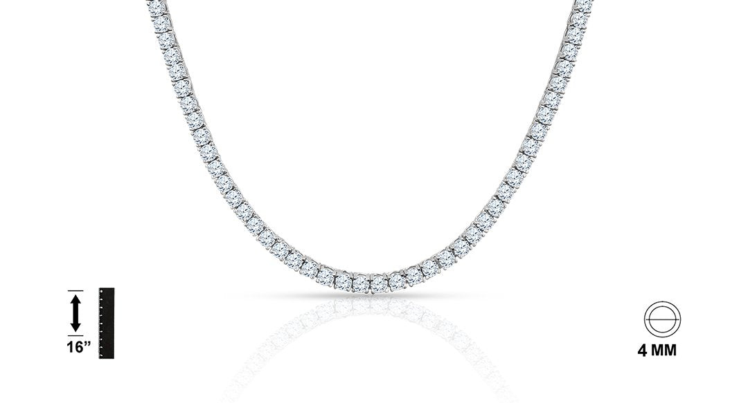 SPARKLE 4MM 925 SILVER TENNIS CHAIN I 928551