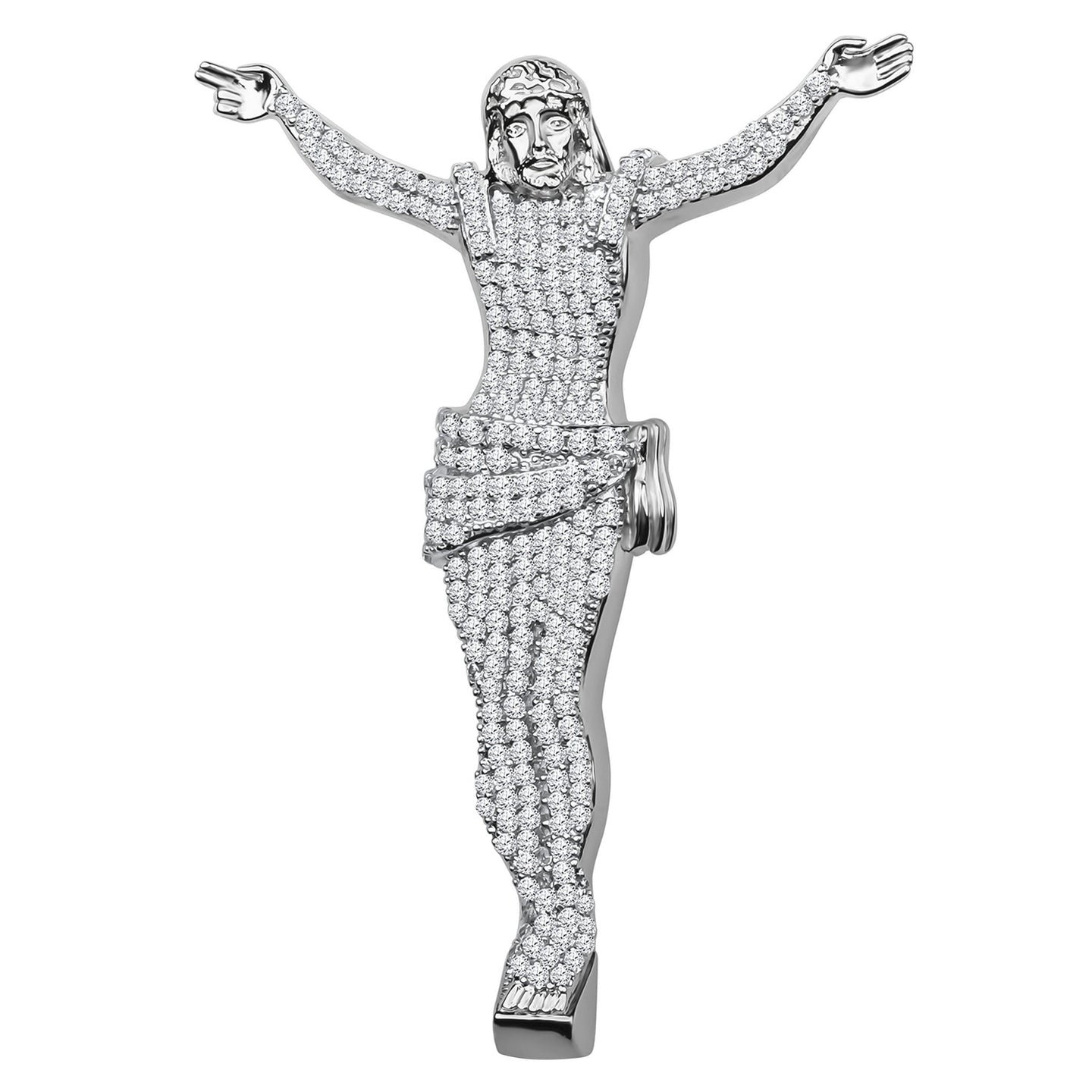 Silver-Jesus-Pendant-CZ-928651