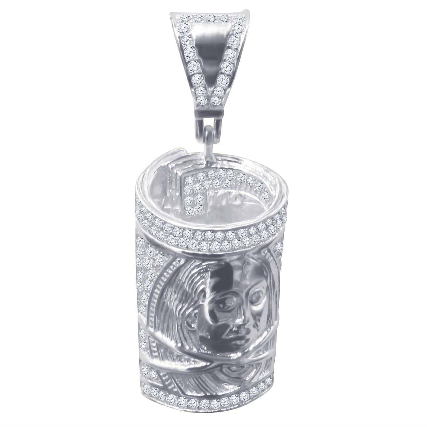 Silver Pendant with CZ Stone-929571