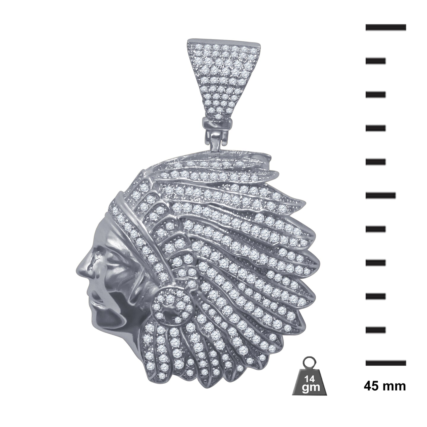 Silver Pendant with CZ Stone-929681