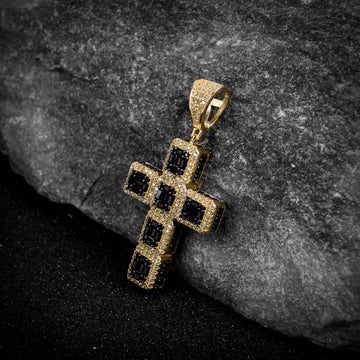 Cross Silver Pendant with CZ Stone-929988