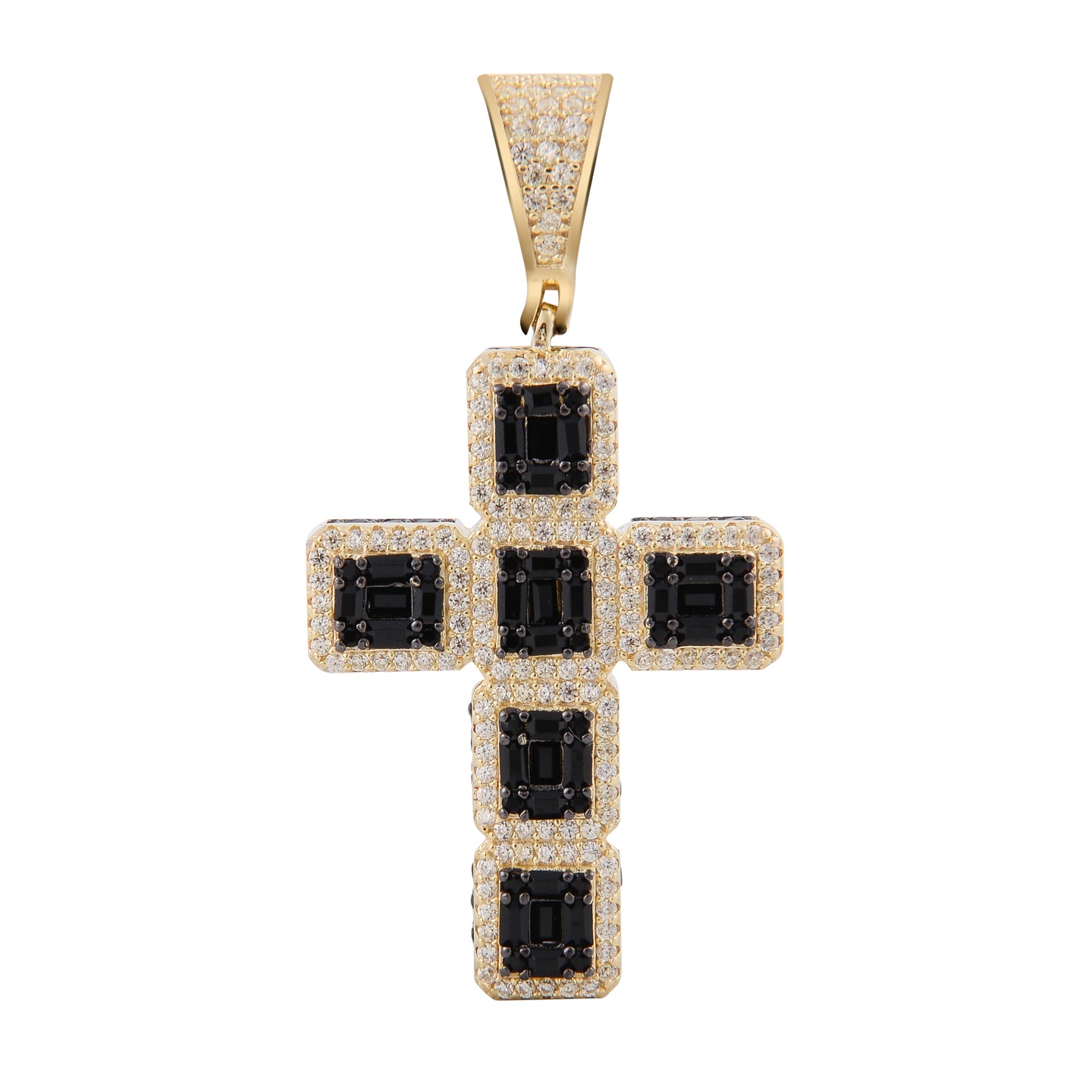 Cross Silver Pendant with CZ Stone-929988