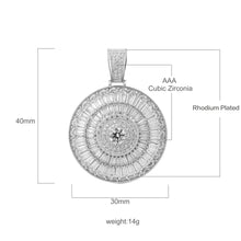 Spin Circle Silver Pendant with CZ Stone-929991