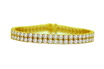 CZ Two Row Bracelet 960052