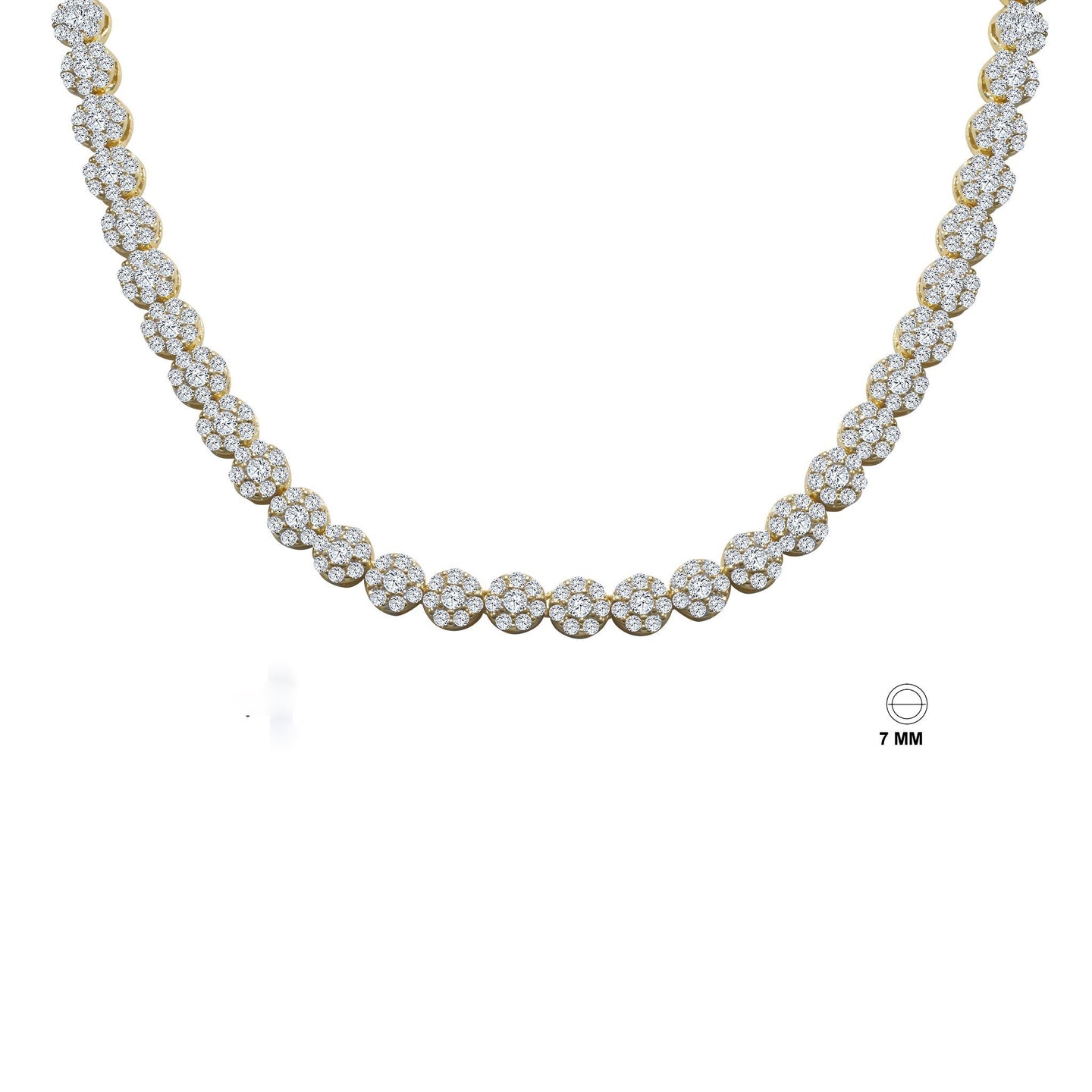 CZ FLOWER CHAIN ONE ROW IN 18''-30'' - 960043