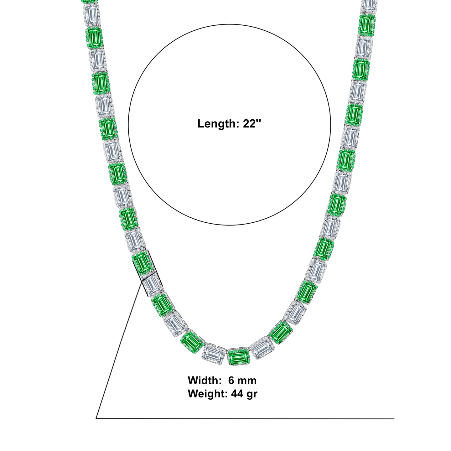 SHOWY 6MM Square Tennis Chain | 9622122