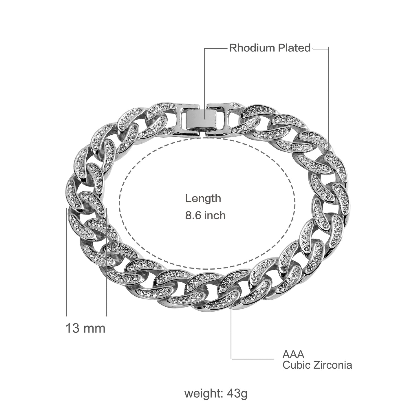 CREW 13MM Cuban Bracelet | 970481