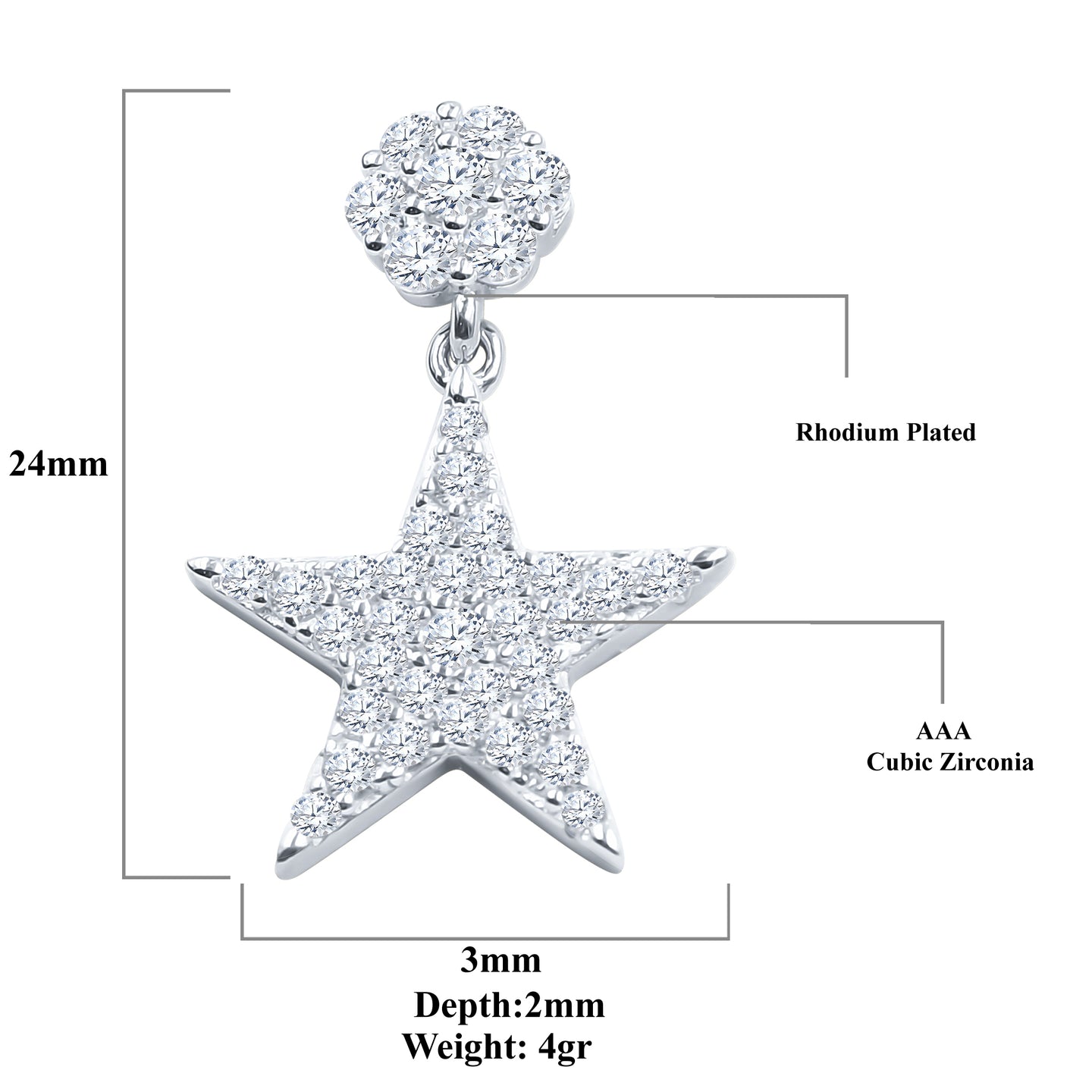 DAZZLING SILVER EARRINGS | 9214291