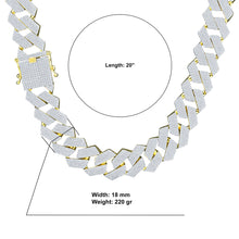 AGLOW 18MM BRASS ICED OUT CHAIN I  963212