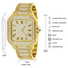 PRAEMIUM MOISSANITE DIAMOND STEEL WATCH | 590032