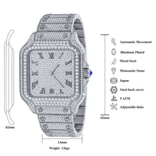 PRAEMIUM MOISSANITE DIAMOND STEEL WATCH | 590031