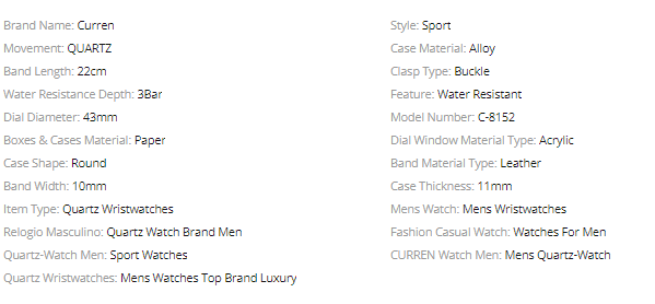 CHATOYER LEATHER WATCH I 5411066