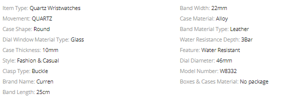 ARCHIVAL LEATHER WATCH  | 5410829