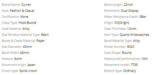 SYMPA METAL TIMEPIECE I 551233