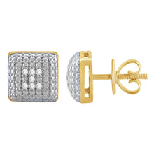 CARREE 925 REAL DIAMOND EARRINGS I 990531