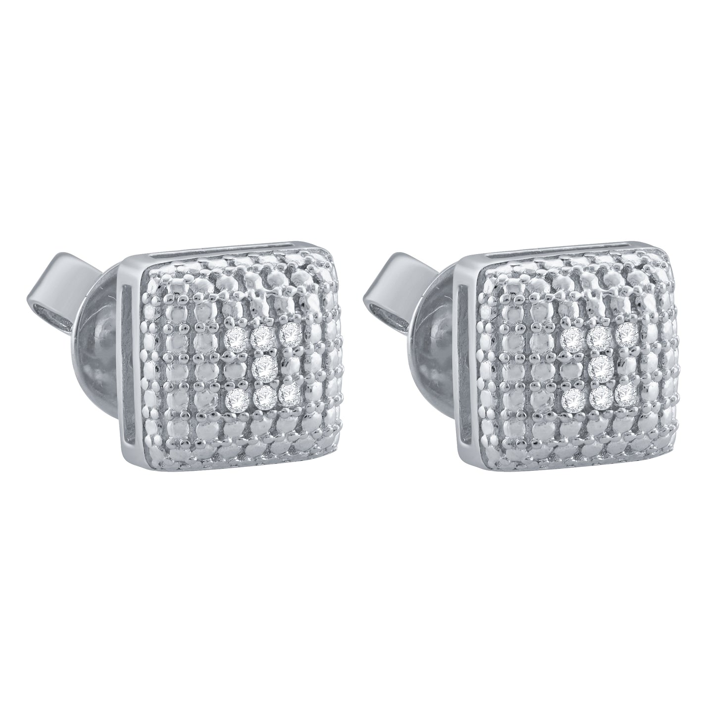 CARREE 925 REAL DIAMOND EARRINGS I 990531