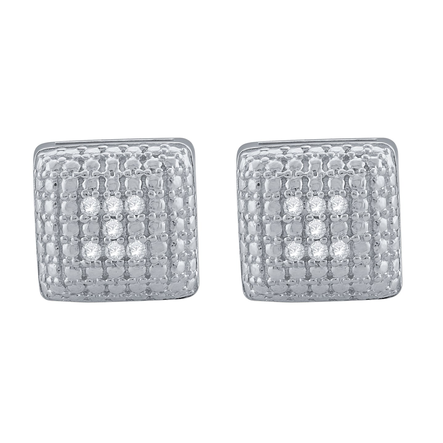 CARREE 925 REAL DIAMOND EARRINGS I 990531