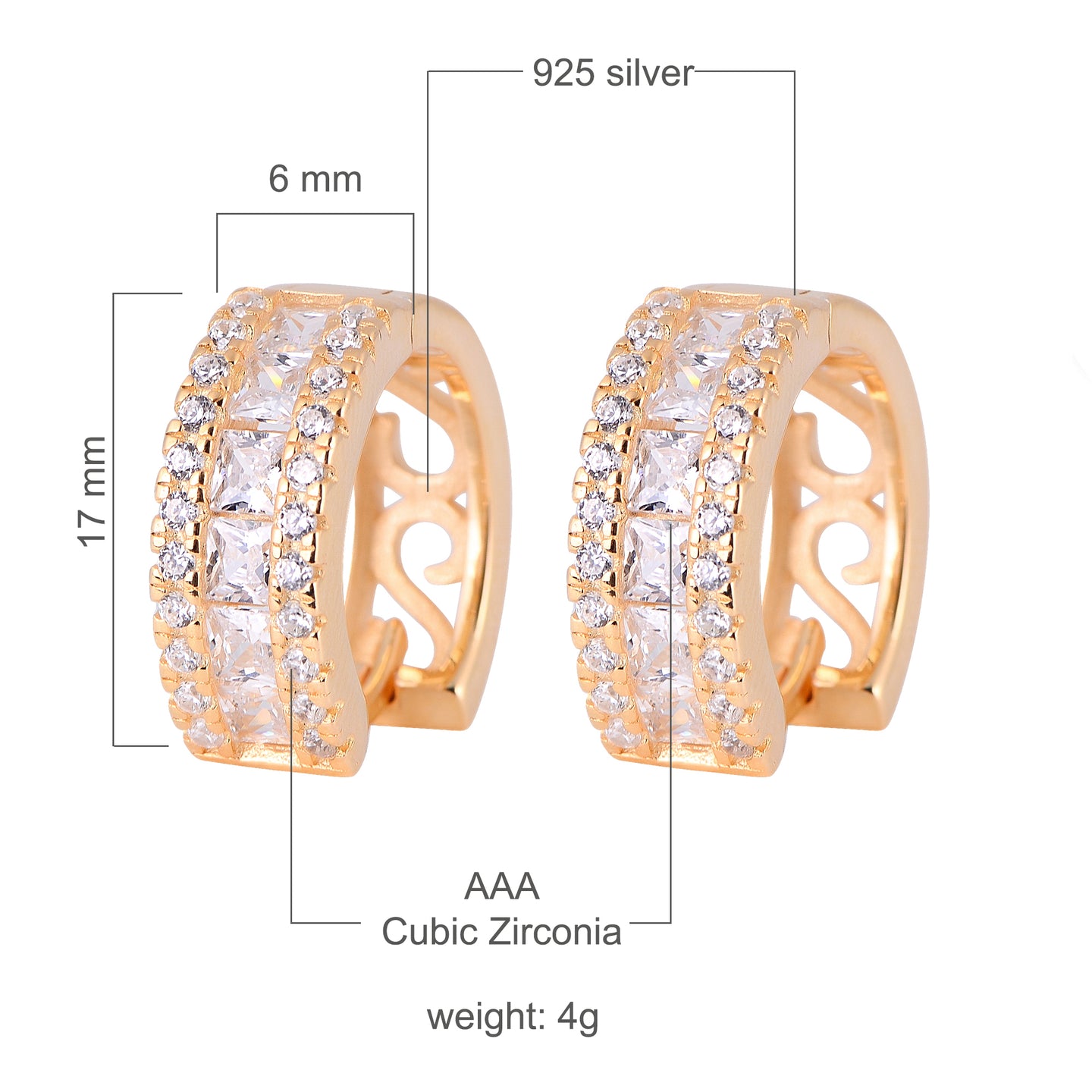 Baguette Knot 925 EARRINGS | 9210691