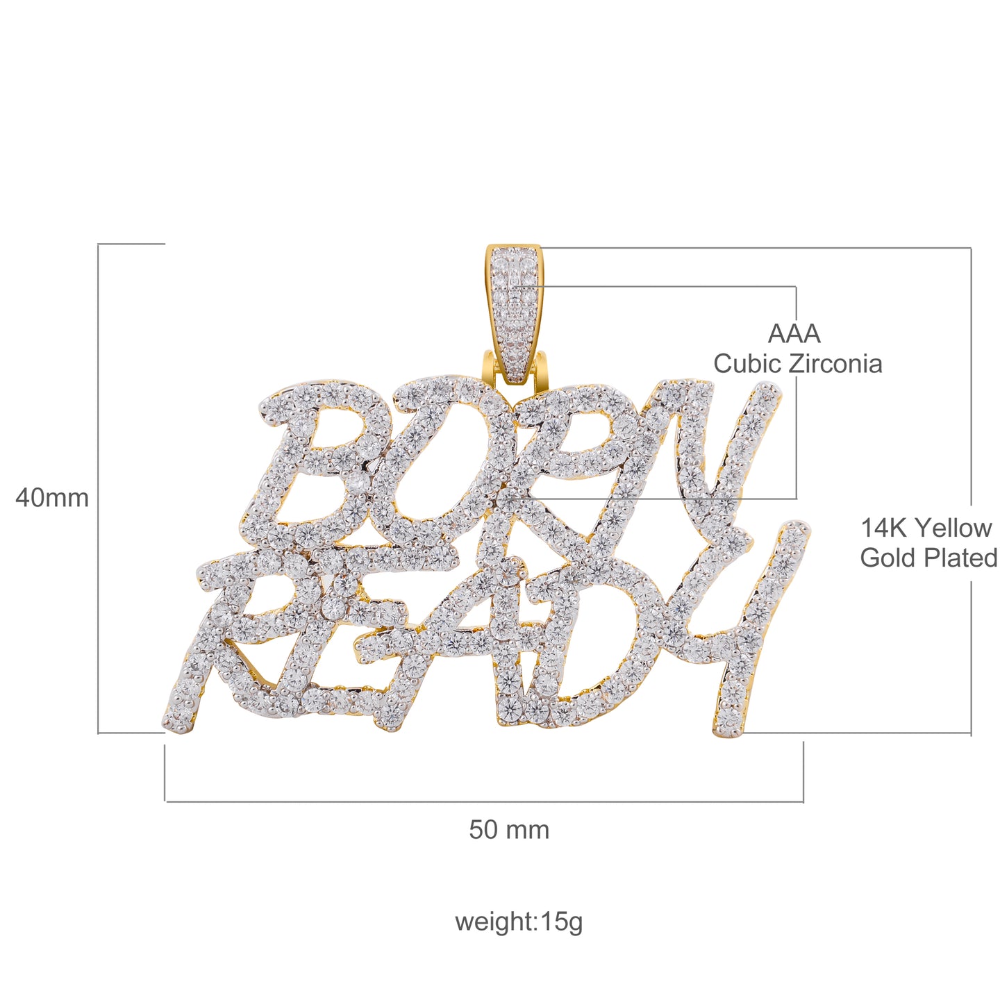 BORN READY CZ 925 Pendant | 9210952