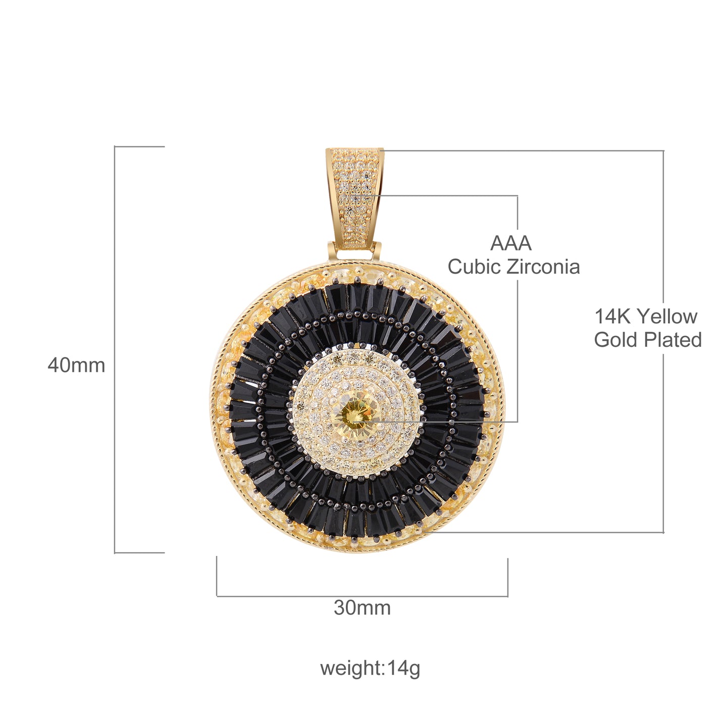 Spin Circle Silver Pendant with CZ Stone-929998