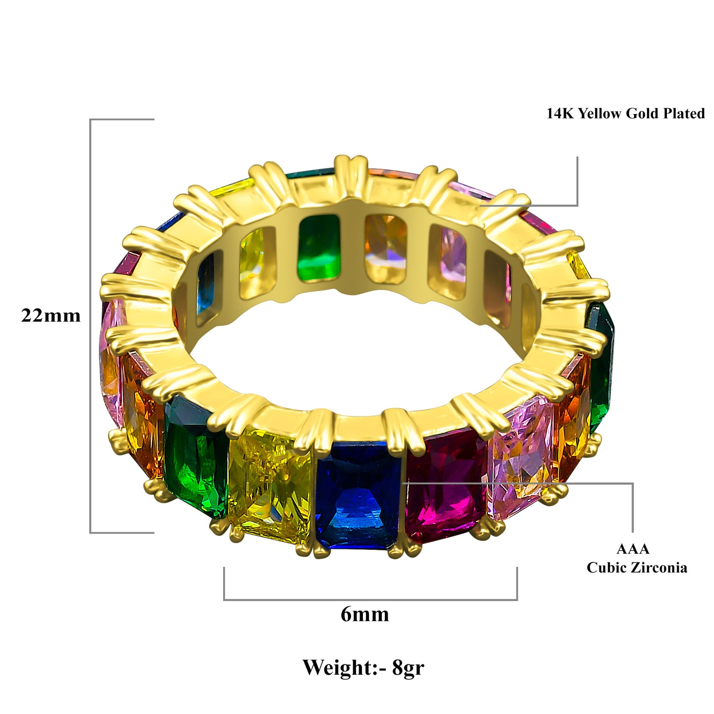 RAINBOW 925 SILVER RING  |  92111269